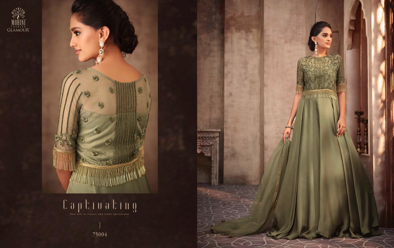 Glamour Vol-75 Silk Georgette With Cancan Designer Wedding Salwar Suit